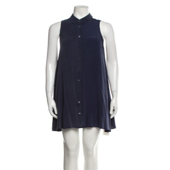 Equipment Button Down Dress in Navy - Picture 1 of 5